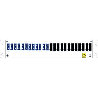 SP-FP15-KIT2-SCU-24 Fiberworks AS  Panel 1,5U med 24 SC/UPC fiberhaler 12 SC-DPX adapter, installasjonsett