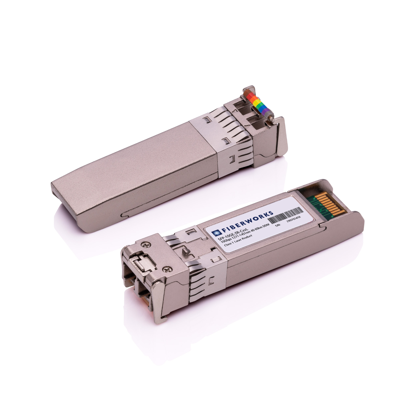 SFP-10GE-ZR-CxxL Fiberworks AS  SFP+, 10GBase-LR, DDM, 20-60km CWDM 1271nm-1451nm, 18-24dB, SM
