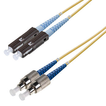 P-SM9-D2Y-MUU-FCU-xx Fiberworks AS  Snor SM DPX MU/UPC-FC/UPC xx m 9/OS2 G.657.A2 2x ø2mm Gul