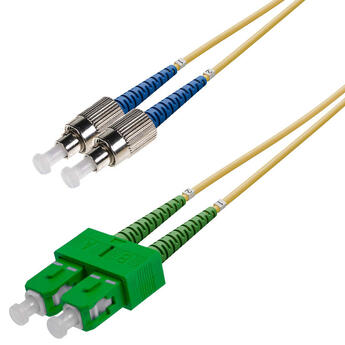 P-SM9-D3Y-SCA-FCU-xx Fiberworks AS  Snor SM DPX SC/APC-FC/UPC xx m 9/OS2 G.657.A2 2x ø2mm Gul