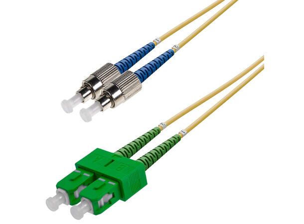 Snor SM DPX SC/APC-FC/UPC xx m 9/OS2 G.657.A2 2x ø2mm Gul 