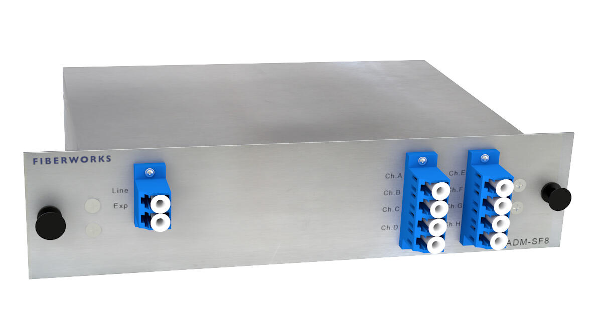 F-DOADM-SF8-LU-3744 Fiberworks AS  Fiberworks 8 ch. DWDM OADM Single Fiber C37-C44, &quot;drop and continue&quot;, LC