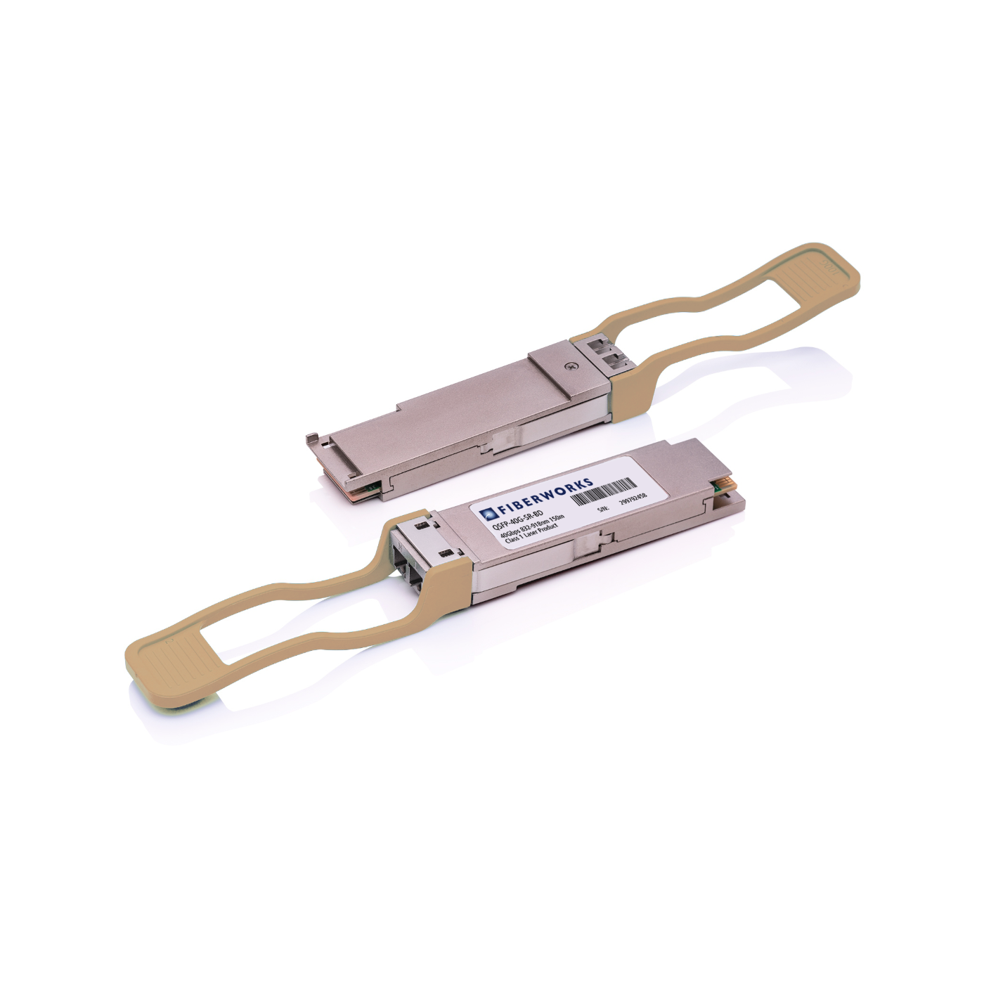 QSFP-40G-SR-BD Fiberworks AS  QSFP+, 40GBASE-SR-BD, 2 x20 Gbps, 150m 832 - 918 nm, 3dB, MM, LC