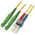 Snor SM DPX E2000/APC-LC/UPC 15 m 9/OS2 G.657.A2 2x &#248;2mm Gul