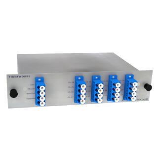 Fiberworks 16+1 ch. DWDM Mux/Demux, High C44-C59, 100GHz, Upg &amp; Mon, single fiber