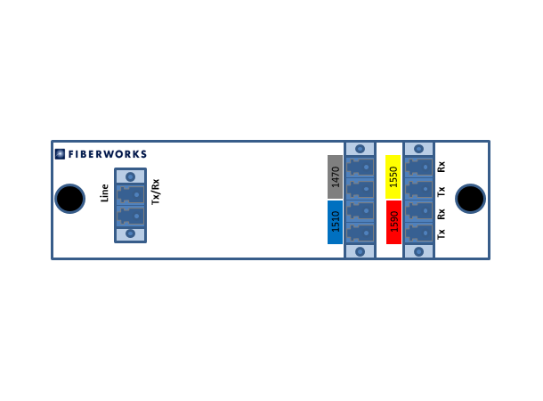 Fiberworks 4ch. CWDM BiDi Mux/Demux LGX2 Single fiber, LC/UPC, B-side 