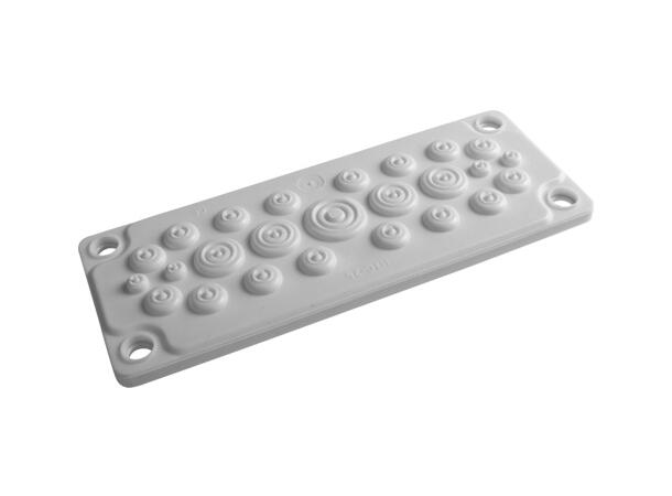 Multi kabelflens HTC-25  til IP65-skap 1x20-26mm,16x8-14mm,4x14-20mm,4x5-7mm 