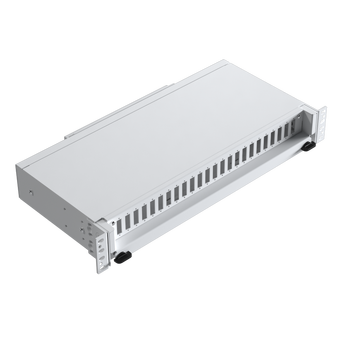 SP-FP15-KIT2-SCA-48 Fiberworks AS  Panel premontert 1,5U SM 48 SC/APC G.657.A2, 24 SC-DPX, installasjonssett