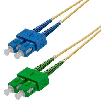 P-SM9-D3Y-SCA-SCU-xx Fiberworks AS  Patch SM DPX SC/APC-SC/UPC xx m 9/OS2 G.657.A2 2x ø2mm Yellow