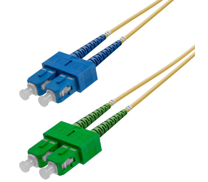 P-SM9-D3Y-SCA-SCU-xx Fiberworks AS  Patch SM DPX SC/APC-SC/UPC xx m 9/OS2 G.657.A2 2x ø2mm Yellow