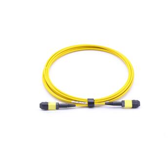 P-SM9-M3Y-M1FbM1F-xx Fiberworks AS  Patch SM MPO/APC12 Hun-Hun, pol. B, xx m 9/OS2 G.657.A1, &#248;3mm Gul, Elite