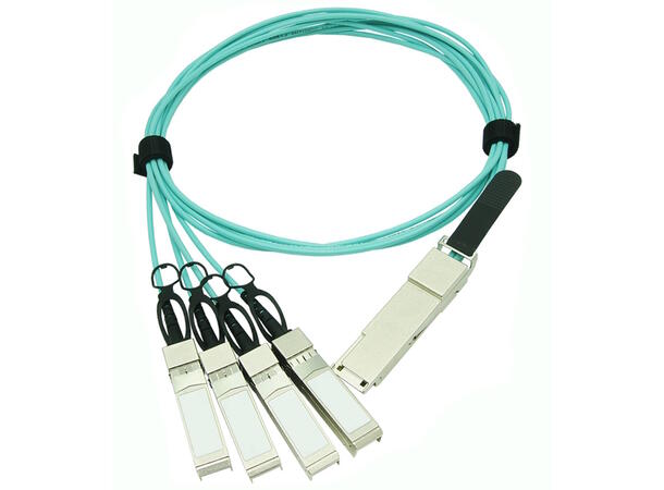 QSFP28 to 4 SFP28 Active Optical Cable 100GBASE-SR4, AOC 