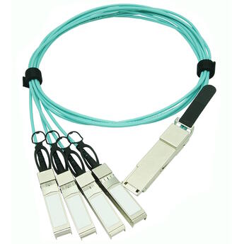QSFP28-4SFP28A Fiberworks AS  QSFP28 to 4 SFP28 Active Optical Cable 100GBASE-SR4, AOC