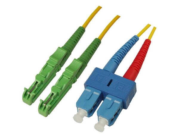 Snor SM DPX E2000/APC-SC/UPC xx m 9/OS2 G.657.A2 2x ø2mm Gul 