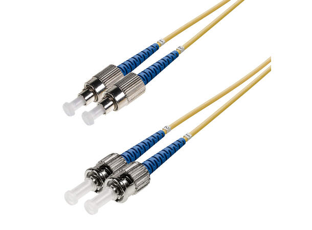 Snor SM DPX ST/UPC-FC/UPC xx m 9/OS2 G.657.A2 2x ø2mm Gul 