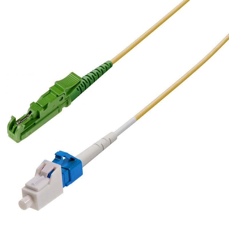 P-SM9-S2Y-E2A-LCU-xx Fiberworks AS  Snor SM SPX E2000/APC-LC/UPC xx m 9/OS2 G.657.A2 ø2mm Gul