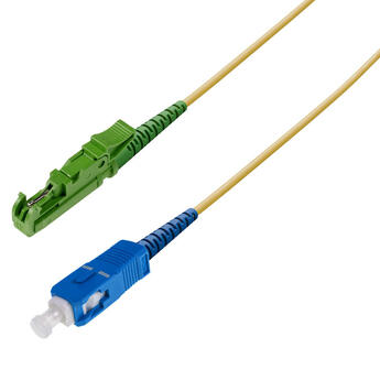 P-SM9-S2Y-E2A-SCU-xx Fiberworks AS  Snor SM SPX E2000/APC-SC/UPC xx m 9/OS2 G.657.A2 ø2mm Gul