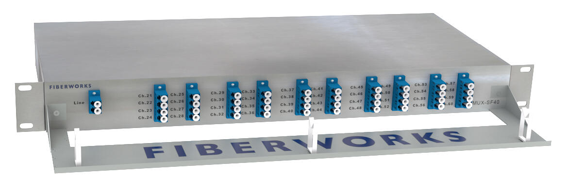 F-DMUX-SF40-2160-LU Fiberworks AS  Fiberworks 40 ch. DWDM Mux/Demux 19&quot; 1RU ITU ch. 21-60, 100 GHz, Single Fiber, LC