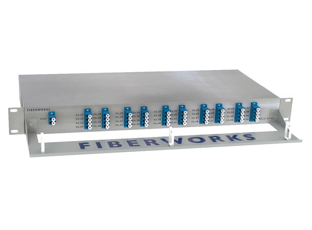 Fiberworks 40 ch. DWDM Mux/Demux 19" 1RU ITU ch. 21-60, 100 GHz, Single Fiber, LC 