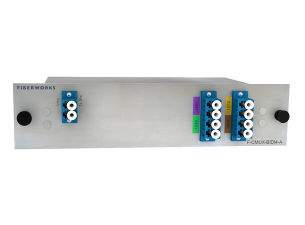 Fiberworks 4 ch. CWDM BiDi Mux/Demux Low Loss, Single fiber, LC/UPC, A-side 