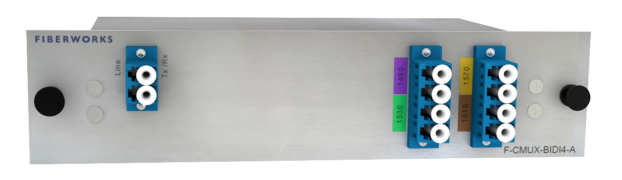 F-CMUX-BIDI4-A-LL-LU Fiberworks AS  Fiberworks 4 ch. CWDM BiDi Mux/Demux Low Loss, Single fiber, LC/UPC, A-side
