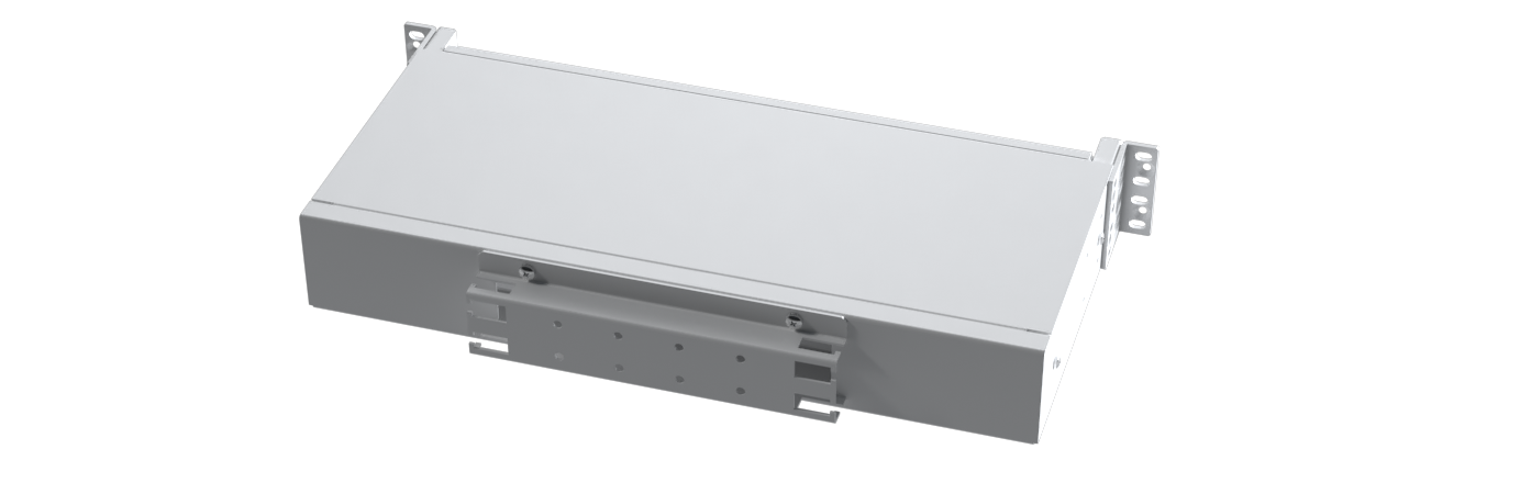 SP-FP15-KIT2-LCU-48 Fiberworks AS  Panel 1,5U med 48 LC/UPC fiberhaler 12 LC-QUAD adapter, installasjonsett