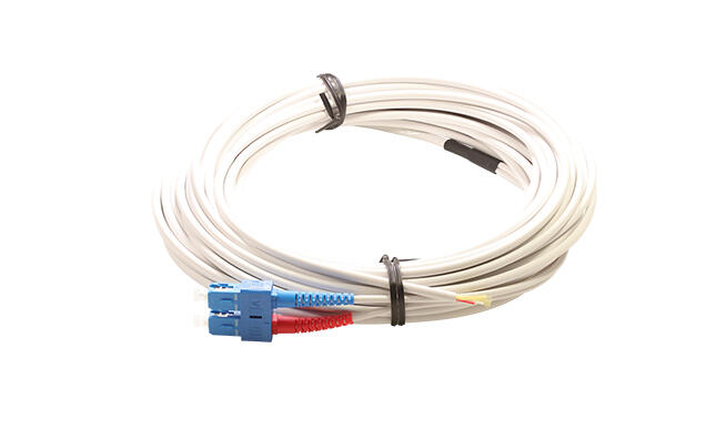 P-7A2-D4W-SCU-DRP-xx Fiberworks AS  Abonnentkabel SM G2 2xSC/UPC-åpen xx m 9/OS2 G.657.A2 ø4.5 mm hvit