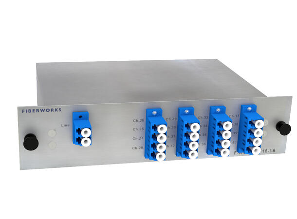 Fiberworks 16 ch. DWDM Mux/Demux, Low ITU ch. 25-40, 100 GHz, Single fiber