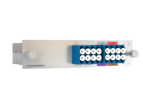 Fiberworks 4+2 ch. CWDM Mux+Demux LGX3 4 CWDM ch + 1310 & 1550 nm WB 