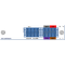F-CMUX-4+2-4761-LGX3 Fiberworks AS  Fiberworks 4+2 ch. CWDM Mux+Demux LGX3 4 CWDM ch + 1310 & 1550 nm WB