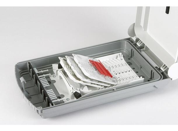 Skjøteboks Corning PBO S2v2, 144 skjøter For 2 kabler ø12 mm + 16 kabler ø5 mm 
