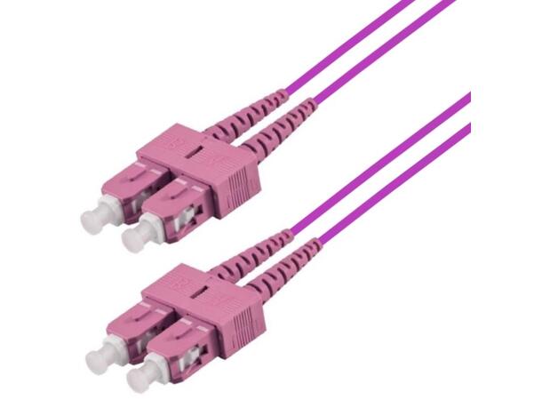 Snor MM DPX SC/PC-SC/PC xx m 50/OM4 BIF 2x ø2mm Erika Fiolett 