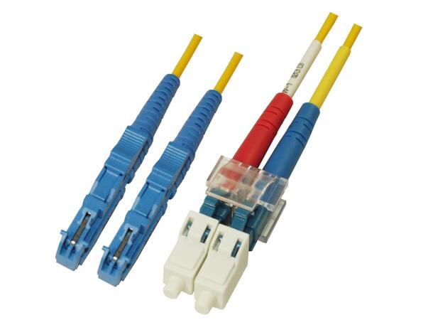 Snor SM DPX E2000/UPC-LC/UPC xx m 9/OS2 G.657.A2 2x ø2mm Gul 