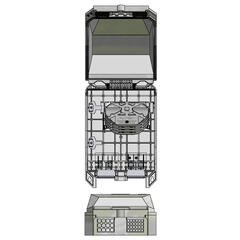 Veggboks Optotec NGB, 2 Kit 1 Inntil 48 (144) skj&#248;ter. Mid-span IP55