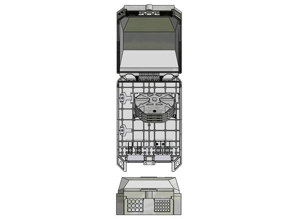 Veggboks Optotec NGB, 2 Kit 1 Inntil 48 (144) skjøter. Mid-span IP55