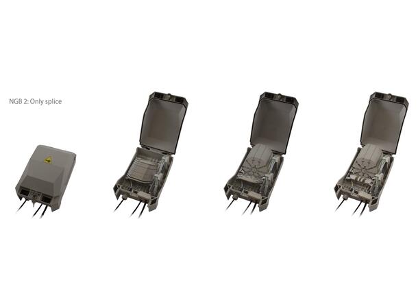 Veggboks Optotec NGB, 2 Kit 1 Inntil 48 (144) skjøter. Mid-span IP55 