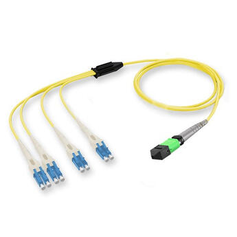 P-7A1-M3Y-MAF-8LC-05 Fiberworks AS M7DQ8C9PUC-L020-M5 Forgrening MPO8(f) - 8x LC/UPC, 5 m SM G.657.A1, Gul