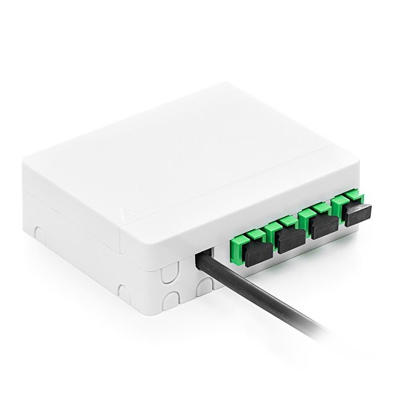 SP-ODF-MINI-4SC   Veggboks/abonnentuttak, 4/8 skj&#248;ter For 4 SC-SPX/LC-DPX adapter