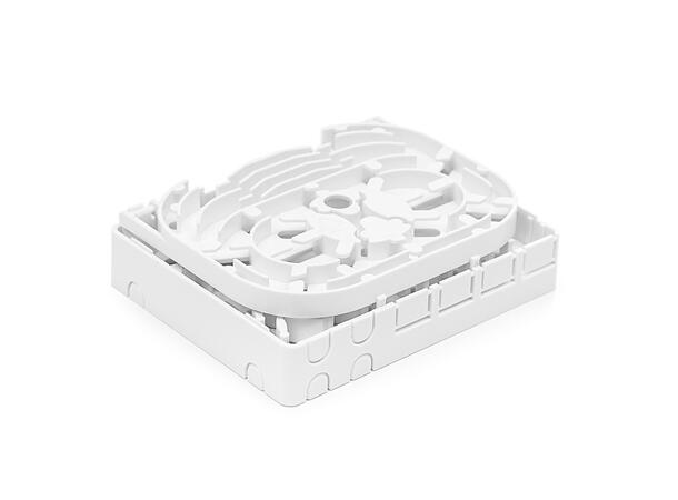 Wall box, 8 splices For 4x SC-SPX/LC-DPX adapter 