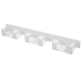 SP-FP-CABLEGUIDE-1U   19&quot; 1U kabelrenne hvit, 6 b&#248;yler Hvit RAL9010