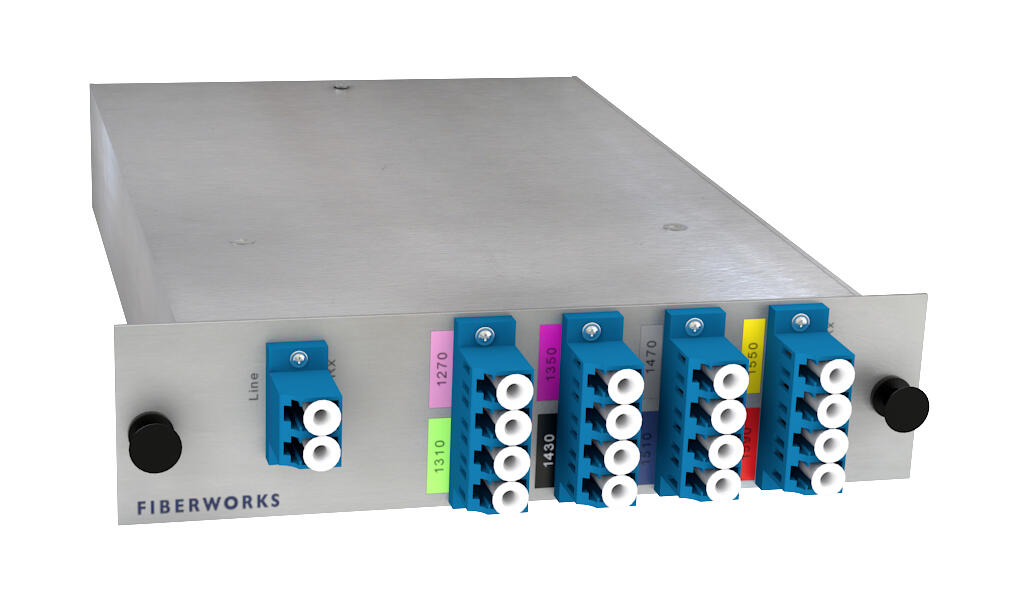 F-CMUX-BIDI8-B-LGX2 Fiberworks AS  Fiberworks 8ch. CWDM BiDi Mux/Demux LGX2 Single fiber, LC/UPC, B-side