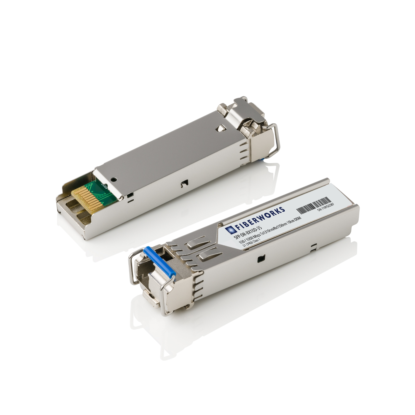 SFP-DR-BX10D-35-W Fiberworks AS  SFP BiDi, 100 / 1000 Mbps, DDM, SM, 10km TX/RX=1310/1550nm, 11dB, LC, Huawei