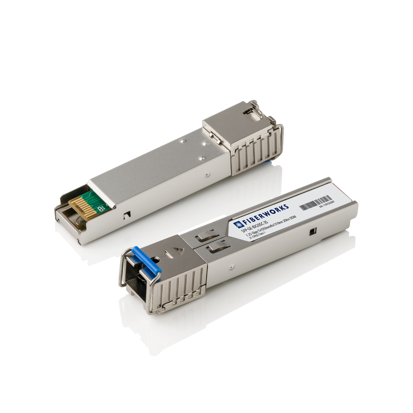 SFP-GE-BX20SC-35 Fiberworks AS  SFP BiDi, 1.25 Gbps GigE, DDM, SM, 20km TX/RX=1310/1550nm, 14dB, SC