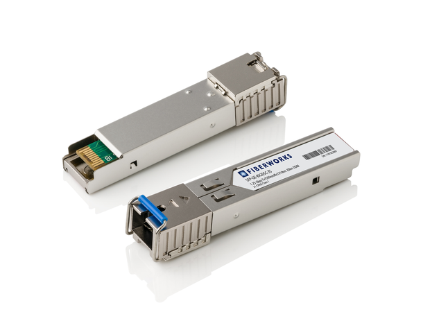 SFP BiDi, 1.25 Gbps GigE, DDM, SM, 20km TX/RX=1310/1550nm, 14dB, SC 
