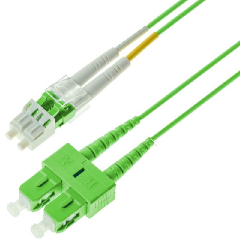 P-OM5-D2L-LCP-SCP-20 Fiberworks AS  Snor MM DPX LC/PC-SC/PC 20 m 50/OM5 BIF 2x ø2mm Lime Grønn