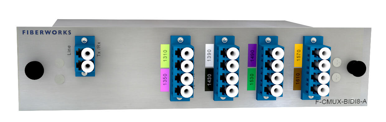 F-CMUX-BIDI8-A-LL-LU Fiberworks AS  Fiberworks 8 ch. CWDM BiDi Mux/Demux Low Loss, Single fiber, LC/UPC, A-side
