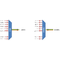 F-CMUX+8-LB2745-LGX3 Fiberworks AS  Fiberworks 8 ch. CWDM Mux+Demux, LGX3 Low band C27-C37 & C43-C45, LC/UPC