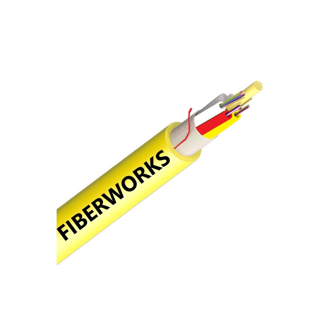 K-LTMS-Y-7A1-G144-1m Fiberworks AS  G144 QXAI-I/O (QXXI) Mikro Sheath, gul G.652.D/G.657.A1 ø11,0mm, valgfri lengde