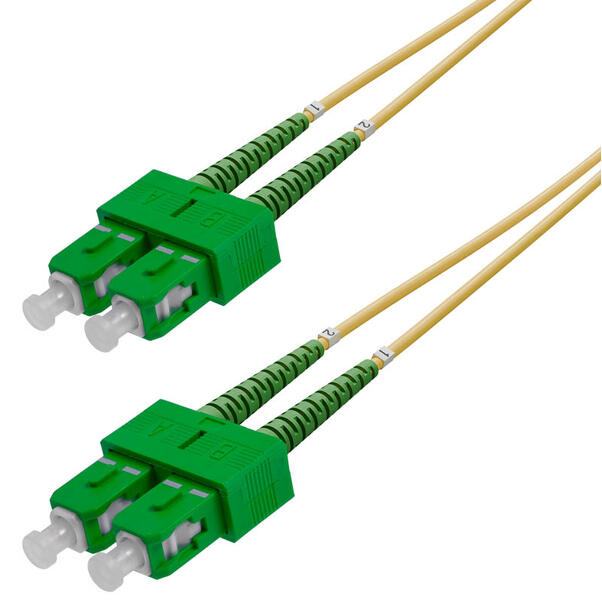 P-SM9-D3Y-SCA-SCA-xx Fiberworks AS  Patch SM DPX SC/APC-SC/APC xx m 9/OS2 G.657.A2 2x ø2mm Yellow