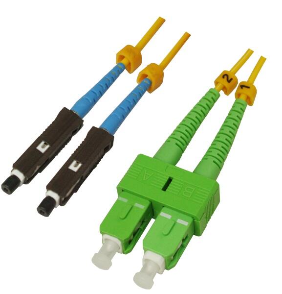 P-SM9-D2Y-MUU-SCA-xx Fiberworks AS  Snor SM DPX MU/UPC-SC/APC xx m 9/OS2 G.657.A2 2x &#248;2mm Gul